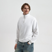Толстовка на молнии унисекс Флоу (Flow), белая, размер 3XL/4XL