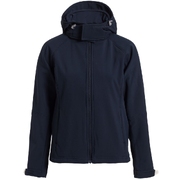 Куртка женская Hooded Softshell темно-синяя, размер S