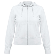 Толстовка женская Hooded Full Zip белая, размер XS