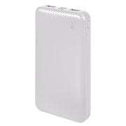 Универсальный аккумулятор Rib 10 (10000 мАч), белый, 13,5х6.8х1,5 см