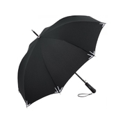 Зонт-трость «Safebrella» с фонариком и светоотражающими элементами, черный