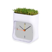 Часы настольные «Grass», белый/зеленый