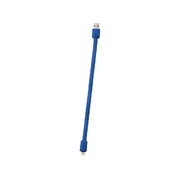 Кабель для зарядки 2 в 1, Micro USB + Lightning, ярко-синий