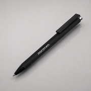 Ручка металлическая шариковая «Taper Metal» soft-touch, черный, серебристый
