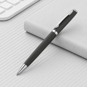 Ручка металлическая soft-touch шариковая «Flow», серый/серебристый