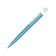 Ручка шариковая металлическая «Brush Gum», soft-touch, голубой
