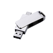 USB 3.0-флешка на 32 Гб 3-в-1 с разъемами Micro USB и USB-C, серебристый