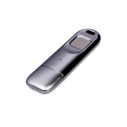 USB 3.0-флешка на 128 Гб со сканером отпечатков пальцев в подарочной упаковке, серебристый