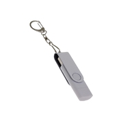 USB 2.0- флешка на 8 Гб с поворотным механизмом и дополнительным разъемом Type-C, белый