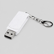 USB 2.0- флешка промо «Варуна» на 512 Мбайт с поворотным механизмом, крапчатый белый
