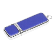 USB 2.0- флешка на 64 Гб компактной формы, синий/серебристый
