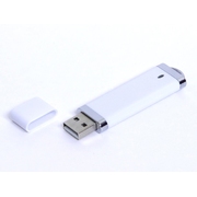 USB 3.0- флешка промо на 32 Гб прямоугольной классической формы, белый