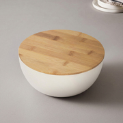 Салатник из натуральных волокон с бамбуковой крышкой «Bowl», бежевый
