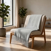 Плед акриловый «Mohair», серый