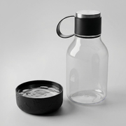 Бутылка для воды 2-в-1 «Dog Bowl Bottle» со съемной миской для питомцев, 1500 мл, черный