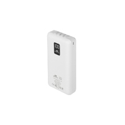 Внешний аккумулятор с дисплеем и встроенными кабелями VA2220, 20000 mAh, белый