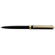 Шариковая авторучка в металлическом корпусе из латуни "DELGADO MATT BLACK FINISH" CBS (Чёрный; Золотой)